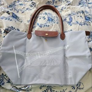 Longchamp RARE pliage large w short handles